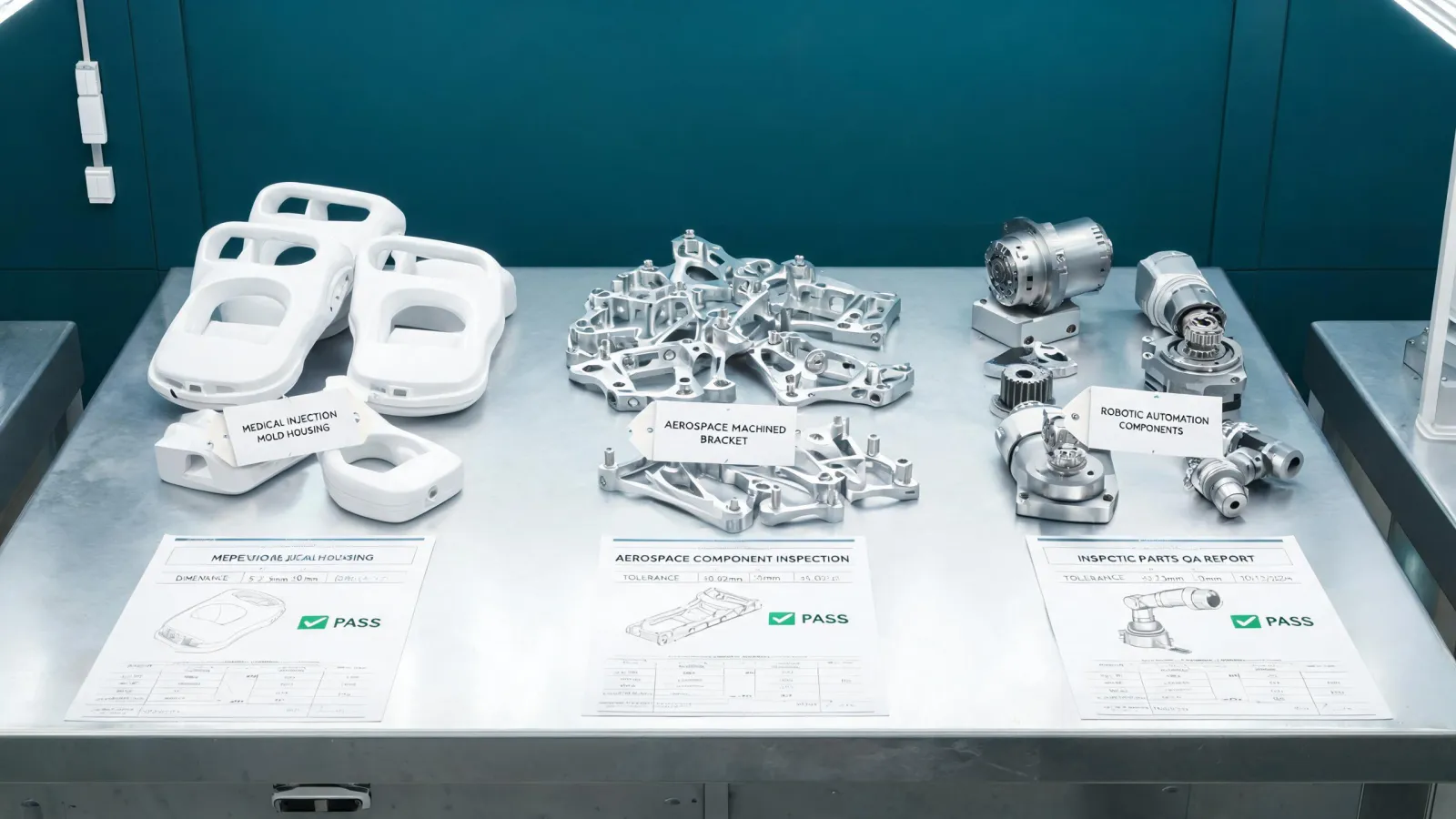 Aerospace and industrial manufacturing parts